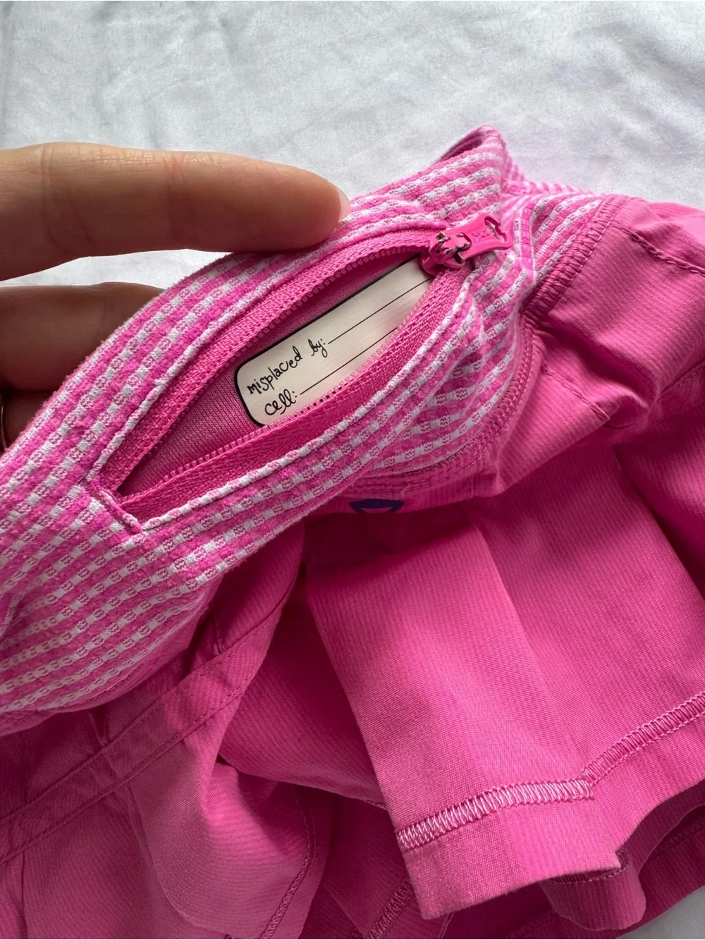 Ivivva Set The Pace Layered Ruffle Tennis Skort Skirt Pink Chevron Girls Size 6